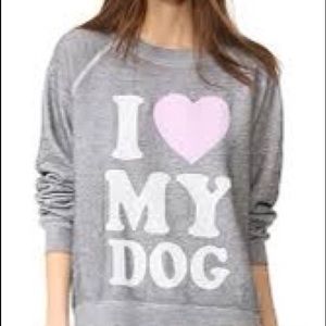 Wildfox “I love my dog” Sweatshirt (S)